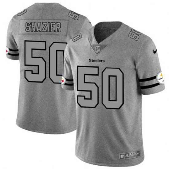 Nike Steelers 50 Ryan Shazier 2019 Gray Gridiron Gray Vapor Untouchable Limited Jersey